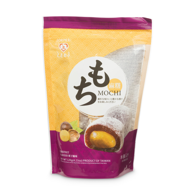 Mini mochi's kastanje - 8 stuks